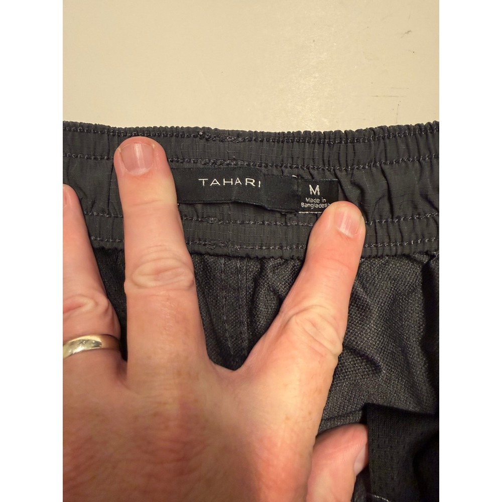 Tahari Womens Gray Ripstop Cargo Jogger Pants Size Medium Drawstring Hiking - Picture 3 of 6